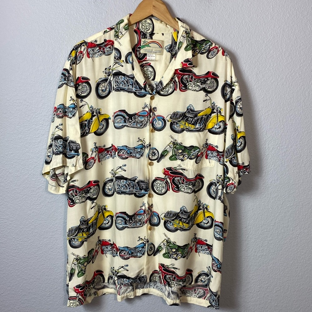 Vintage‎ Paradise Found Men's Aloha Shirt